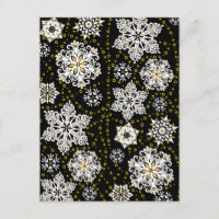 Gold Christmas Woodland Deer Birds in Bloom