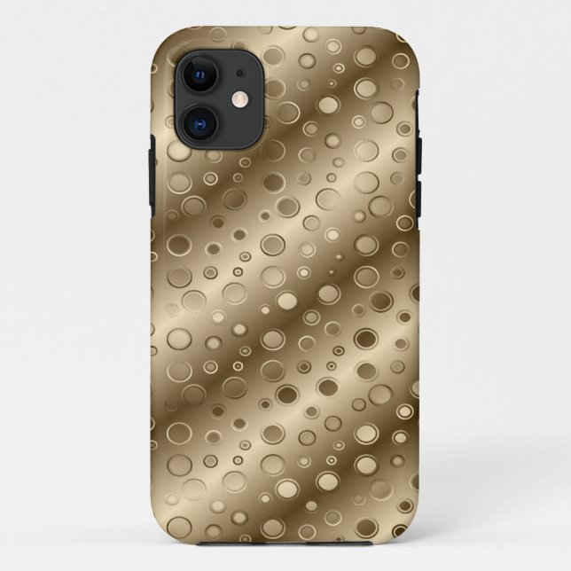 Gold Circle Champagne Bling Case-Mate iPhone Case (Back)