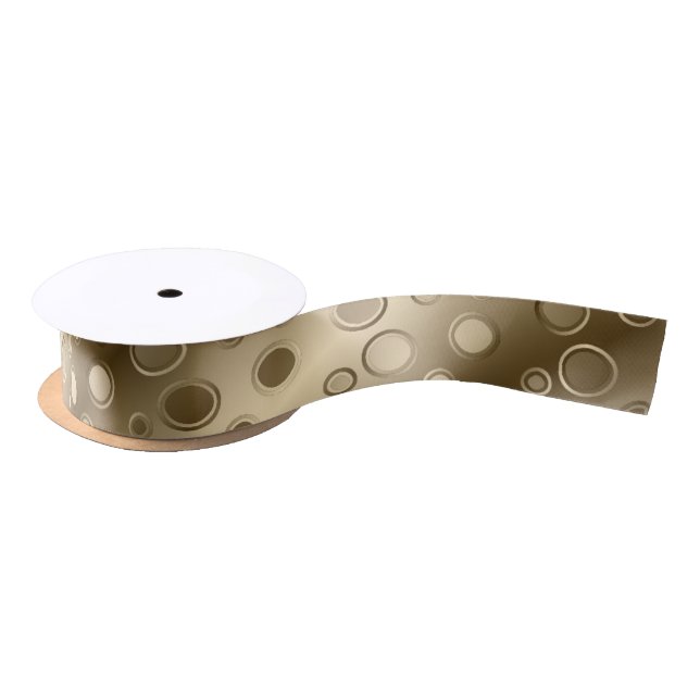 Gold Circle Champagne Bling ribbon Satin Ribbon (Spool)
