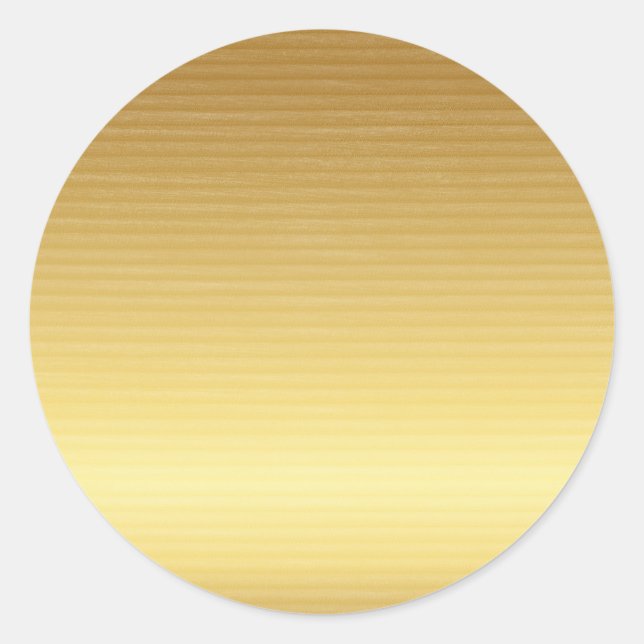 Gold circle classic round sticker (Front)