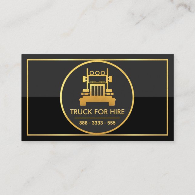 Gold Circle Grey Black Logistic Layer  Business Card (Front)