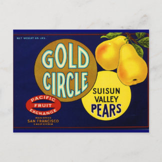 Gold Circle Pears Postcard
