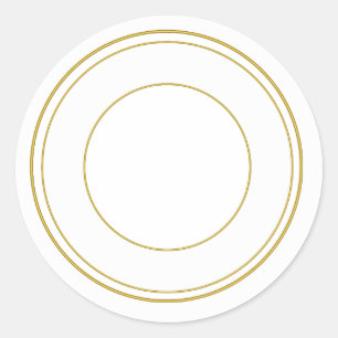 Gold Circle Round Decorative Sticker