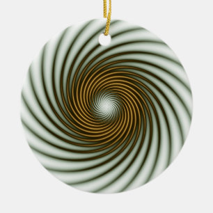 Gold Circle Spin Ceramic Tree Decoration