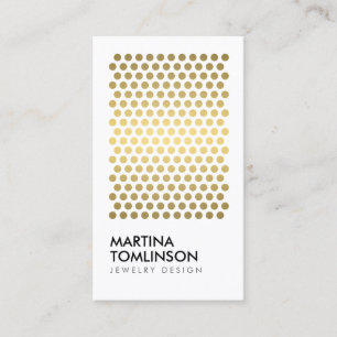 Gold Circles on White Designer Business Card