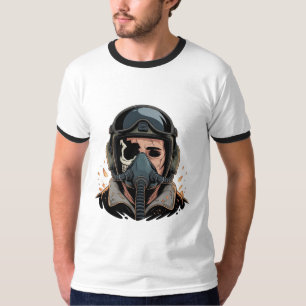 Gold City Bandit Skull Electric Purple Lightning T-Shirt