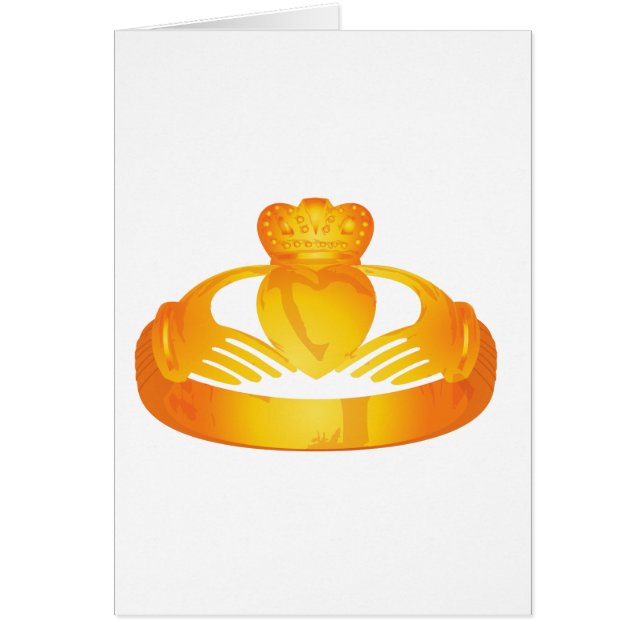 gold claddagh ring (Front)