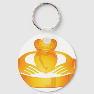 gold claddagh ring key ring