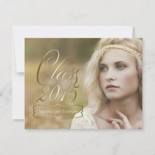 Gold Class of 2015 Graduation Invitation