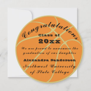 Gold Class of 2022 Basketball Ball Graduation