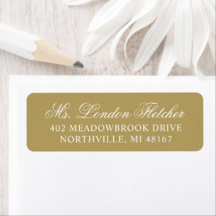 Gold Classic Elegance Wedding Return Address
