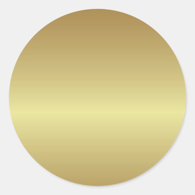 gold classic round sticker (Front)