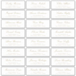 Gold Classic script wedding guest address label<br><div class="desc">Minimalist wedding guess address label features Stylish classic script name and serif font address in colour editable gold colour,  simple and elegant. Great for simple modern wedding.
See all the matching pieces in collection</div>