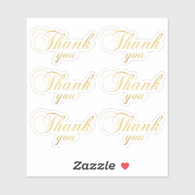 Gold classic thank you. Elegant typography wedding (Sheet)