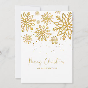 Gold Classy and Elegant Personal Christmas Holiday Card