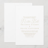 Gold Classy Chic Minimalist Nuestra Boda Wedding