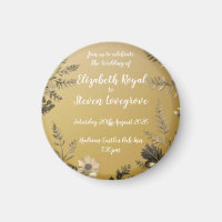 Gold Clear & Simple Light Floral Design Wedding
