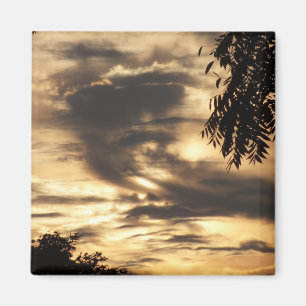 Gold Clouded Sunrise Magnet