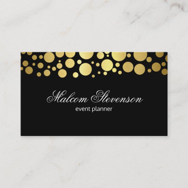 Gold Cluster | Lux Shimmer Business Card (Front)