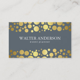 Gold Cluster Lux Shimmer, Slate Business Card