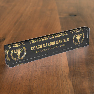Gold Coach Champions Nameplate