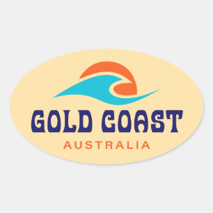 Gold Coast Australia Oval Sticker