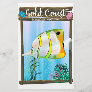 Gold Coast Australia travel poster. Stationery