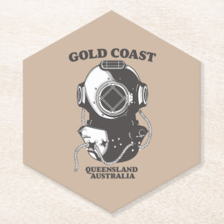 Gold Coast Queensland Australia diving poster Paper Coaster