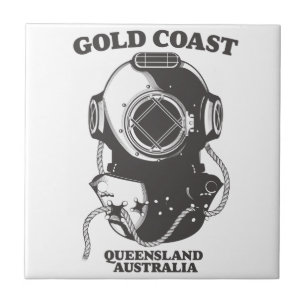 Gold Coast Queensland Australia diving poster Tile