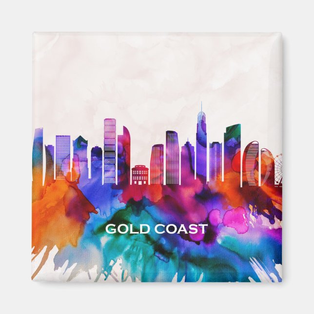 Gold Coast Skyline Magnet (Front)
