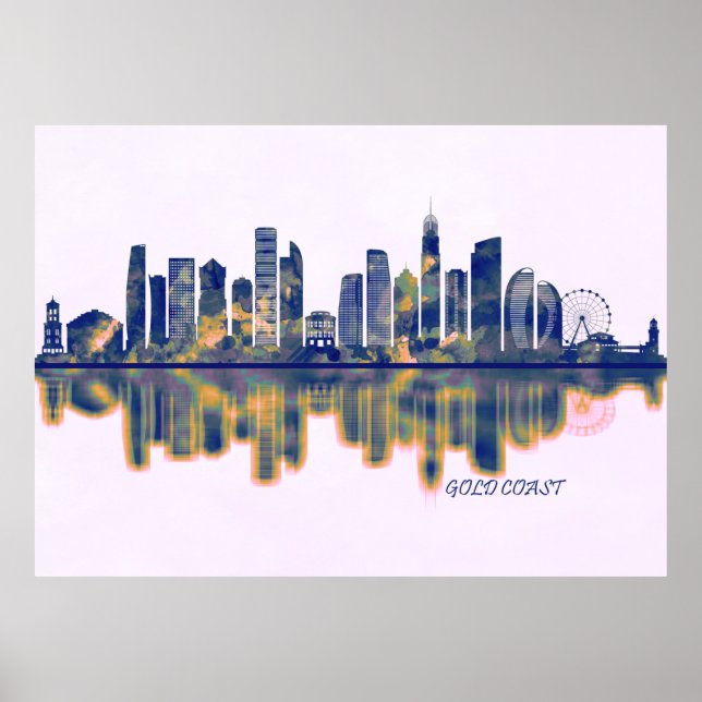 Gold Coast Skyline Poster (Front)