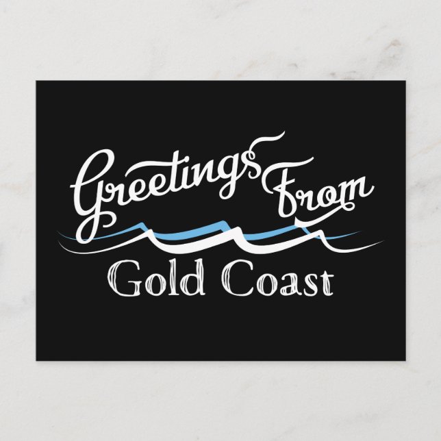 Gold Coast Water Waves Postcard (Front)