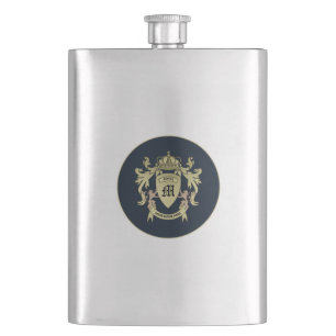 Gold Coat Of Arms Flask