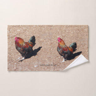 Gold Cockerel Rooster towel set