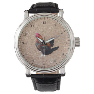 Gold Cockerel Rooster Watch