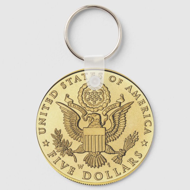 Gold Coin Key Ring (Front)