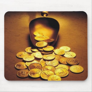 Gold Coin Pour Mouse Mat