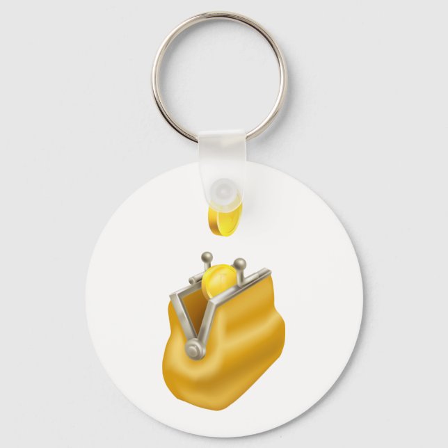 Gold Coin Purse Key Ring (Front)