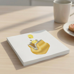 Gold Coin Purse Napkin