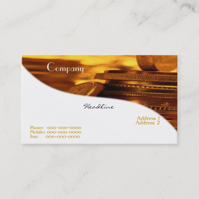 Gold Coins Business Card (Front)