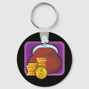 Gold Coins Key Ring