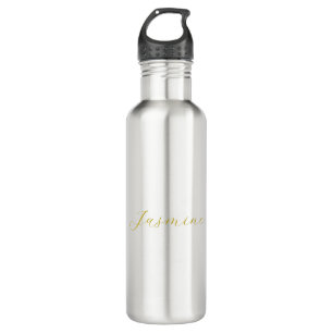 Gold Color Calligraphy Professional Custom Name 710 Ml Water Bottle