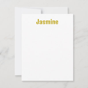 Gold Color Calligraphy Professional Name  RSVP Card