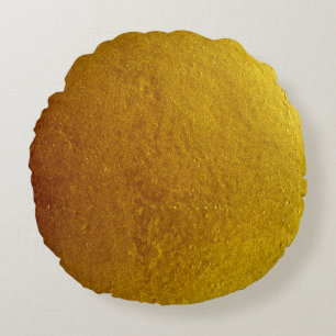 Gold color cement wall texture background abstract round cushion