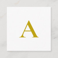 Gold Color Custom Monogram Initial Letter Plain
