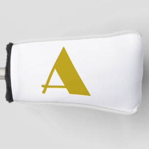 Gold Color Custom Monogram Initial Letter Plain Golf Head Cover