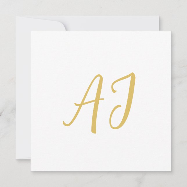 Gold Color Monogram Professional Classical Initial (Front)