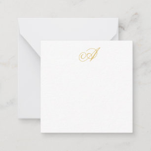 Gold Color Monogram Professional Classical Initial Card