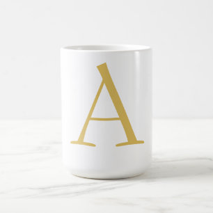 Gold Color Monogram Professional Custom Coffee Mug