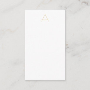 Gold Color Monogram Professional Custom Enclosure Card